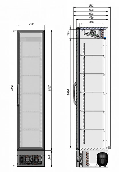 Холодильный шкаф Briskly Smart 3 Bar