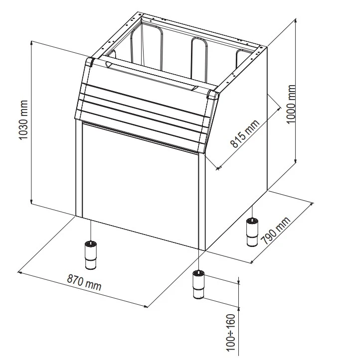 Бункер для льдогенератора Brema Bin 200 для G 160 / 280 / 510 и TM