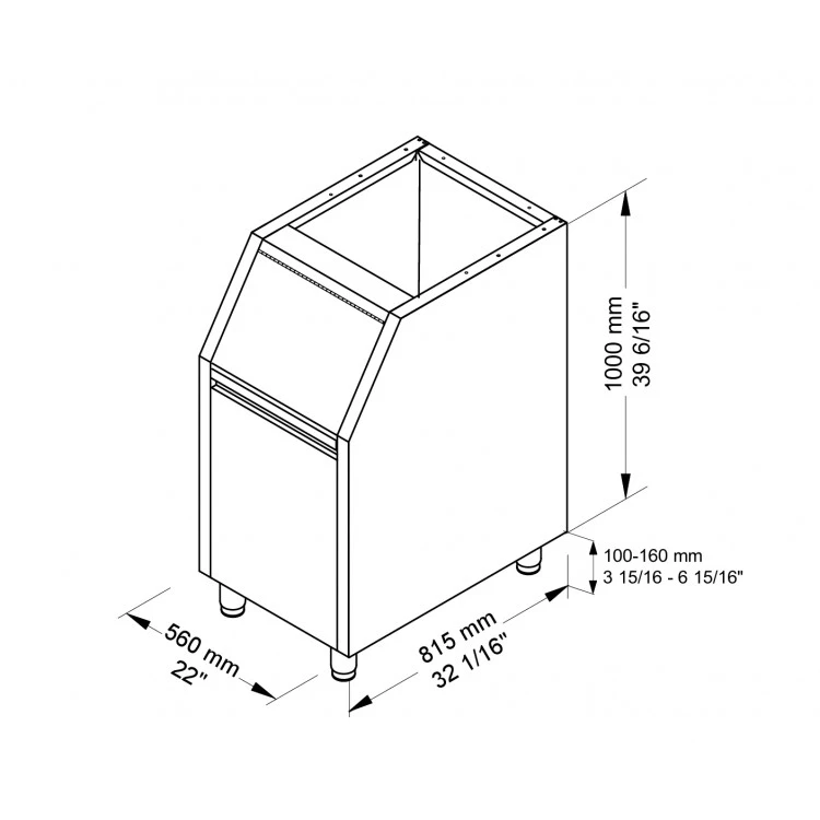 Бункер для льдогенератора Brema Bin 110 для G 280 / G 510
