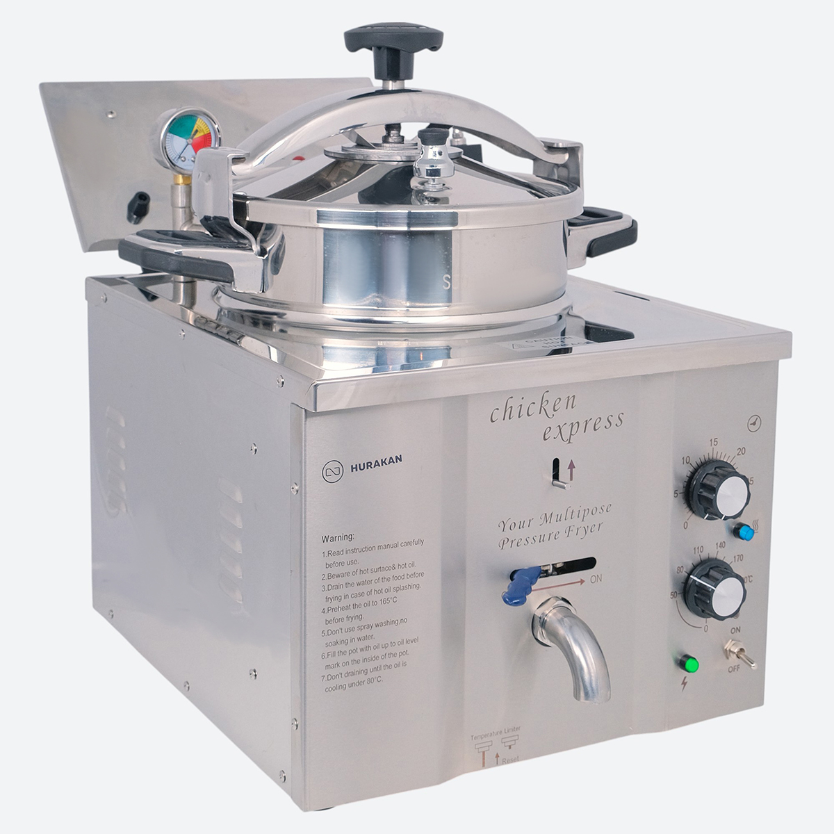 ФРИТЮРНИЦА HURAKAN ПОД ДАВЛЕНИЕМ HKN-EPF16