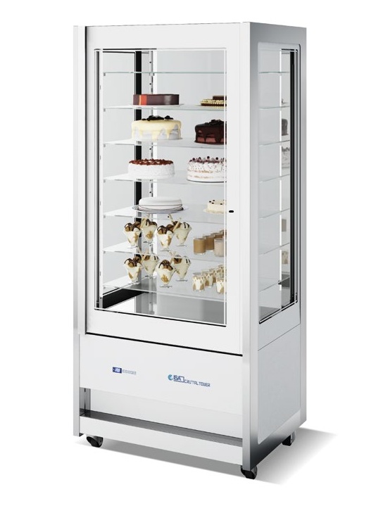 ВИТРИНА КОНДИТЕРСКАЯ ISA CRISTAL TOWER PASTRY 93 H206 RV TN WHITE