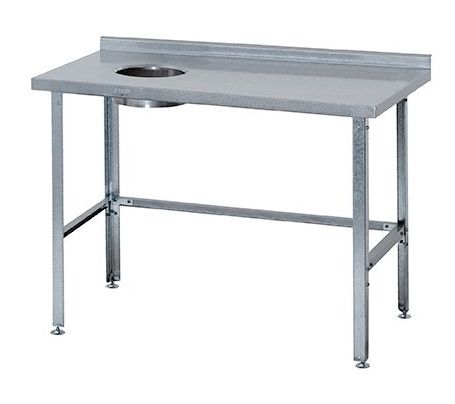 Стол для сбора отходов Атеси СРО-С-1Л-1500.600-02 (отверстие слева)