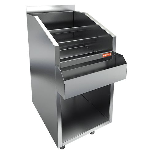 НБМЛЛ-4/6БК модуль барный с бортом - ликёрная лестница с доп. карманом, 400х700х850мм, HICOLD RUS