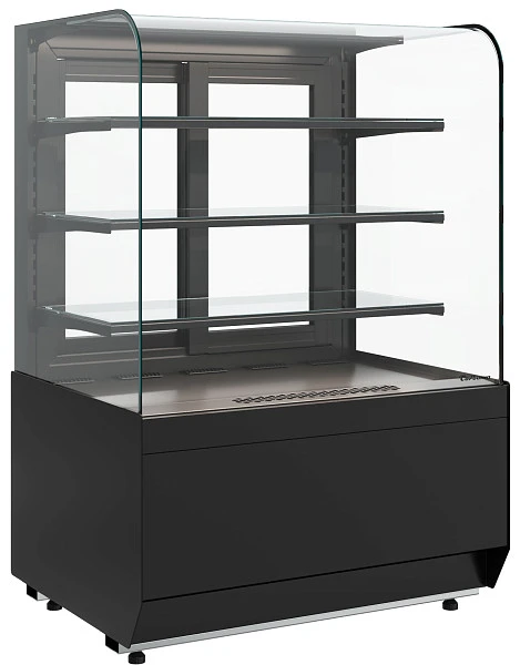 Витрина кондитерская Полюс KR70 VM 0,9-2 STANDARD открытая, горка (9005)
