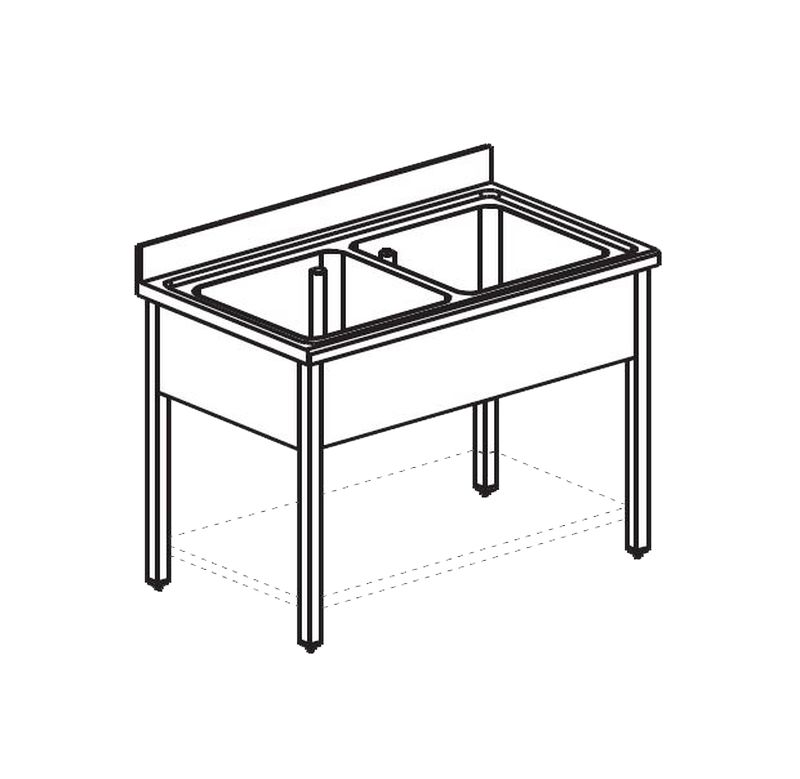 ВАННА МОЕЧНАЯ APACH CHEF LINE L2S157-65SH