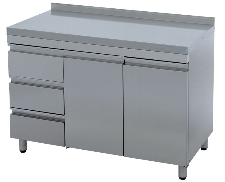 Стол-тумба Атеси СТ-С-1-1200.600-02-Р-3Л (СТ-3/1200/600) с ящиками