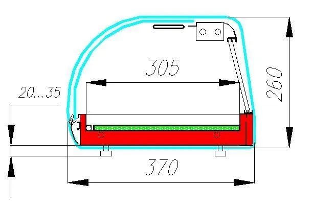 Витрина для суши Полюс A37 SM 1,0-1 (ВХСв-1,0 суши-кейс)