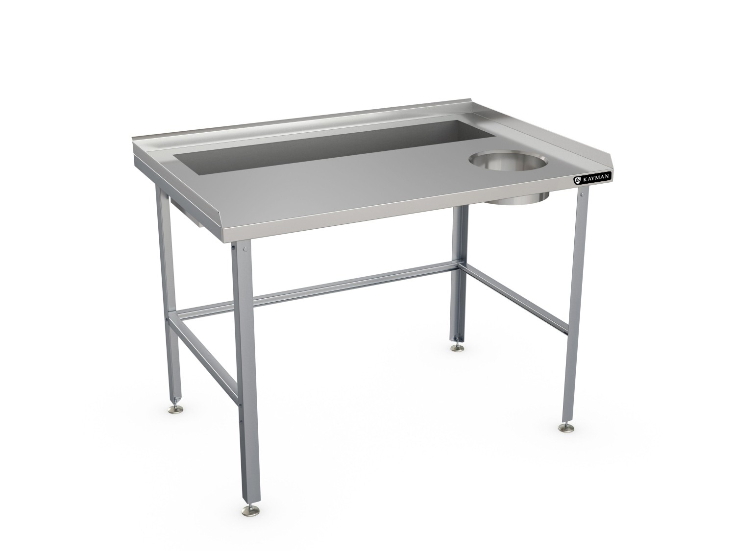 СТОЛ ДЛЯ РАЗДЕЛКИ ОВОЩЕЙ ПРИСТЕННЫЙ KAYMAN СП-656/1208-1-А