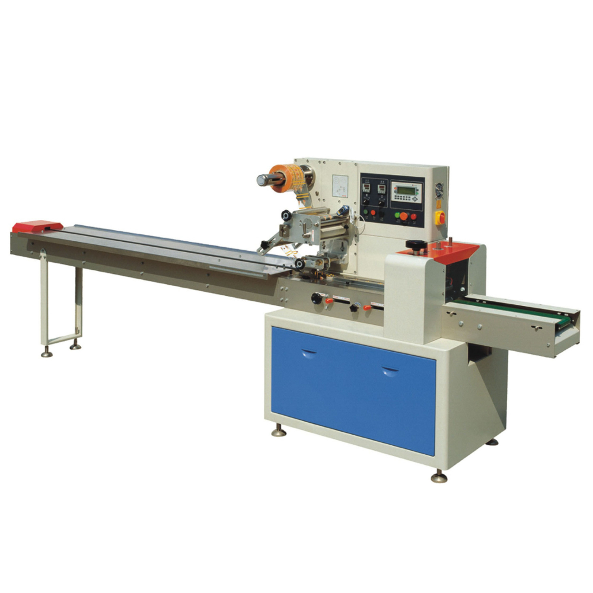 Автоматическая горизонтальная упаковочная машина DXDZ-250D (3 servo, рег. форм., min bag L 150, S 250, H 60, 1 позиц. нож)