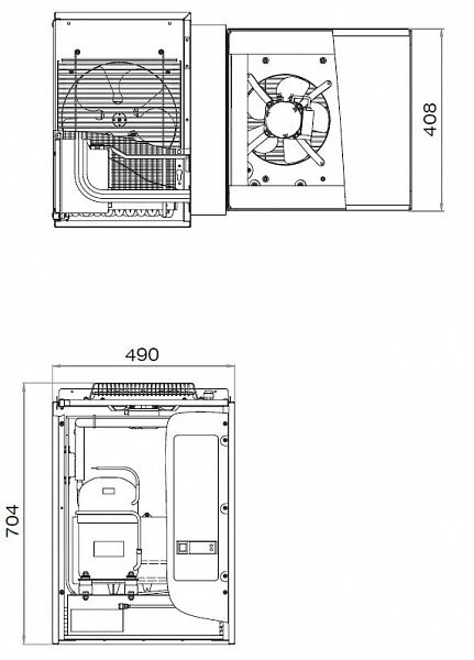 Среднетемпературный моноблок Polair MM 109 S