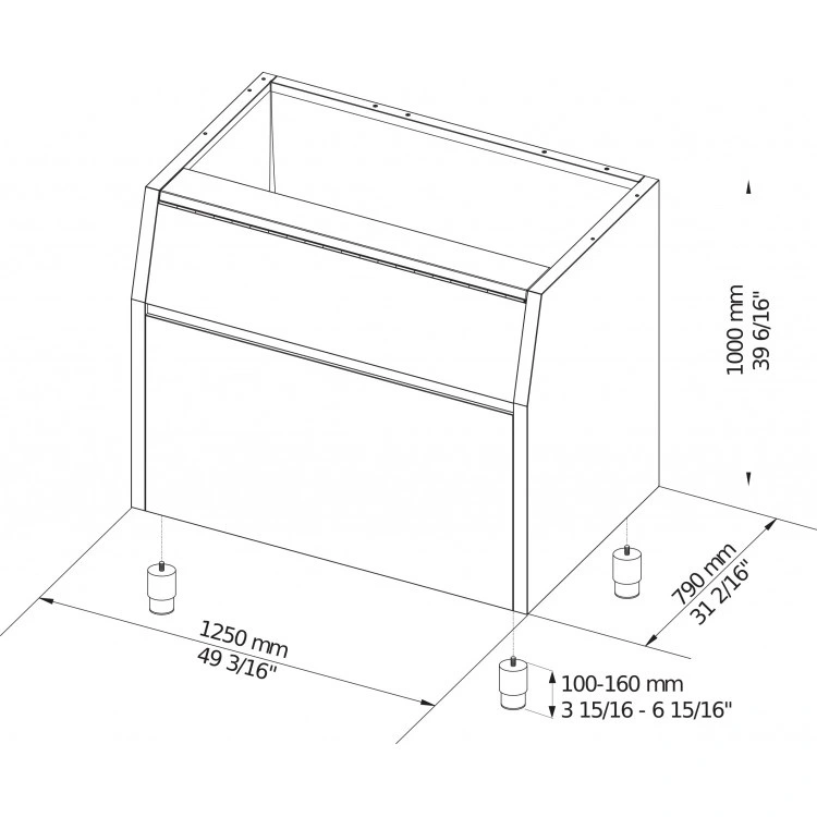 Бункер для льдогенератора Brema Bin 350 для Muster 350 / 600