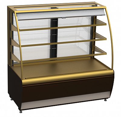 Витрина холодильная Полюс K70 VM 1,3-2 STANDARD Паттерн (открытая) (0107 Ольха)