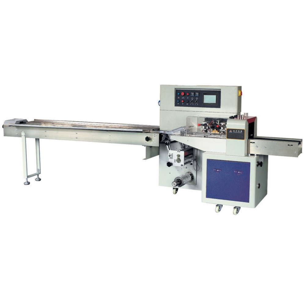 Горизонтальная упаковочная машина DXDZ-600XD (лент. 250 мм, рег.форм., S 400, L 180-500, H-120)