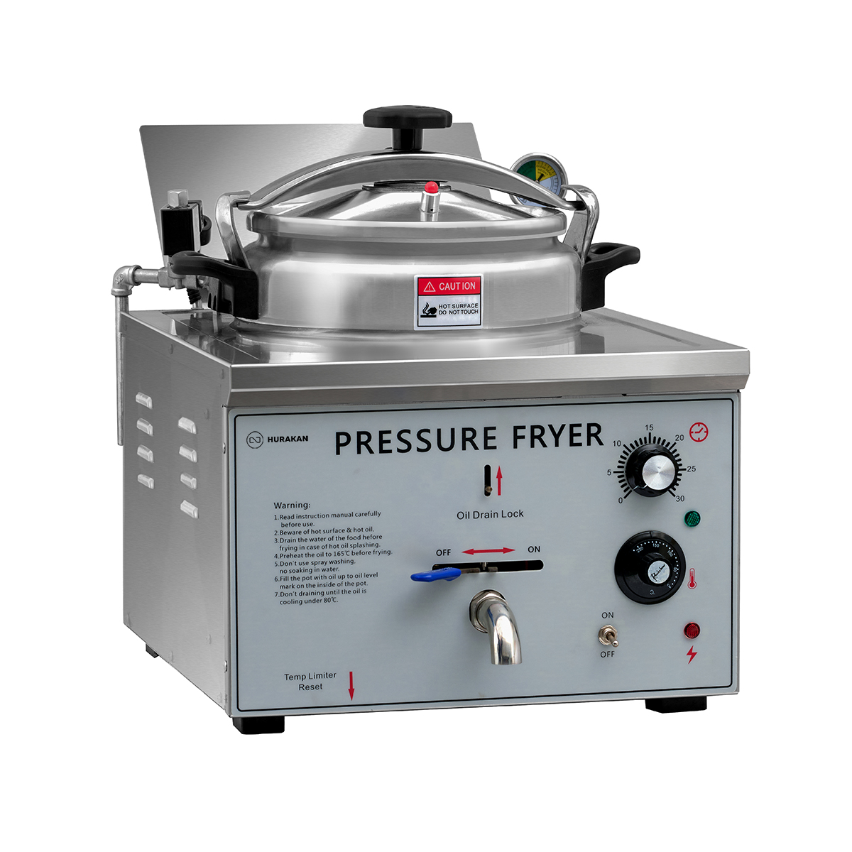 ФРИТЮРНИЦА HURAKAN ПОД ДАВЛЕНИЕМ HKN-EPF16M