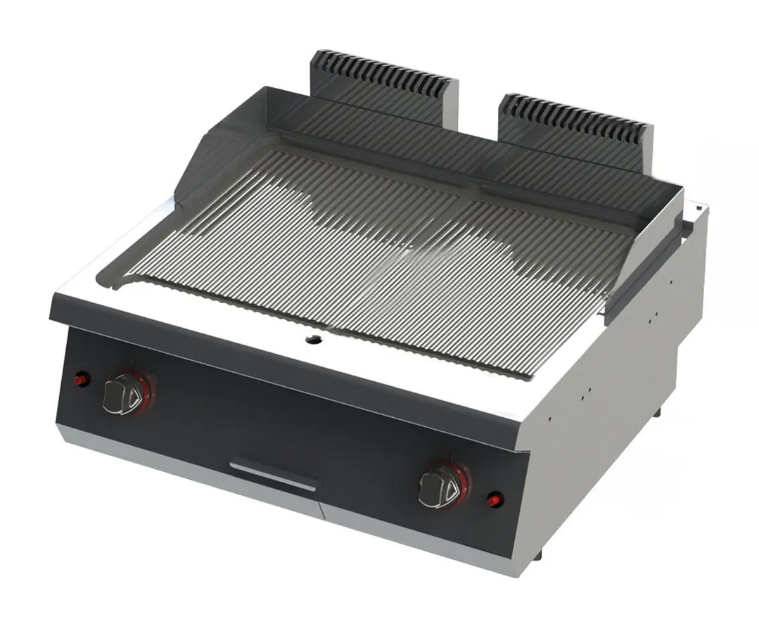 Поверхность жарочная газовая рифлёная т.м. VORTMAX мод. SFRG 78