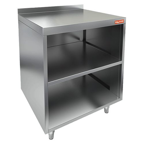 НБМСО-4/5БП модуль барный - стол открыт. с бортом, с полкой, 400х500х850мм, HICOLD RUS