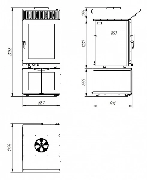 Зонт вытяжной Abat ЗВВ-10-6/4