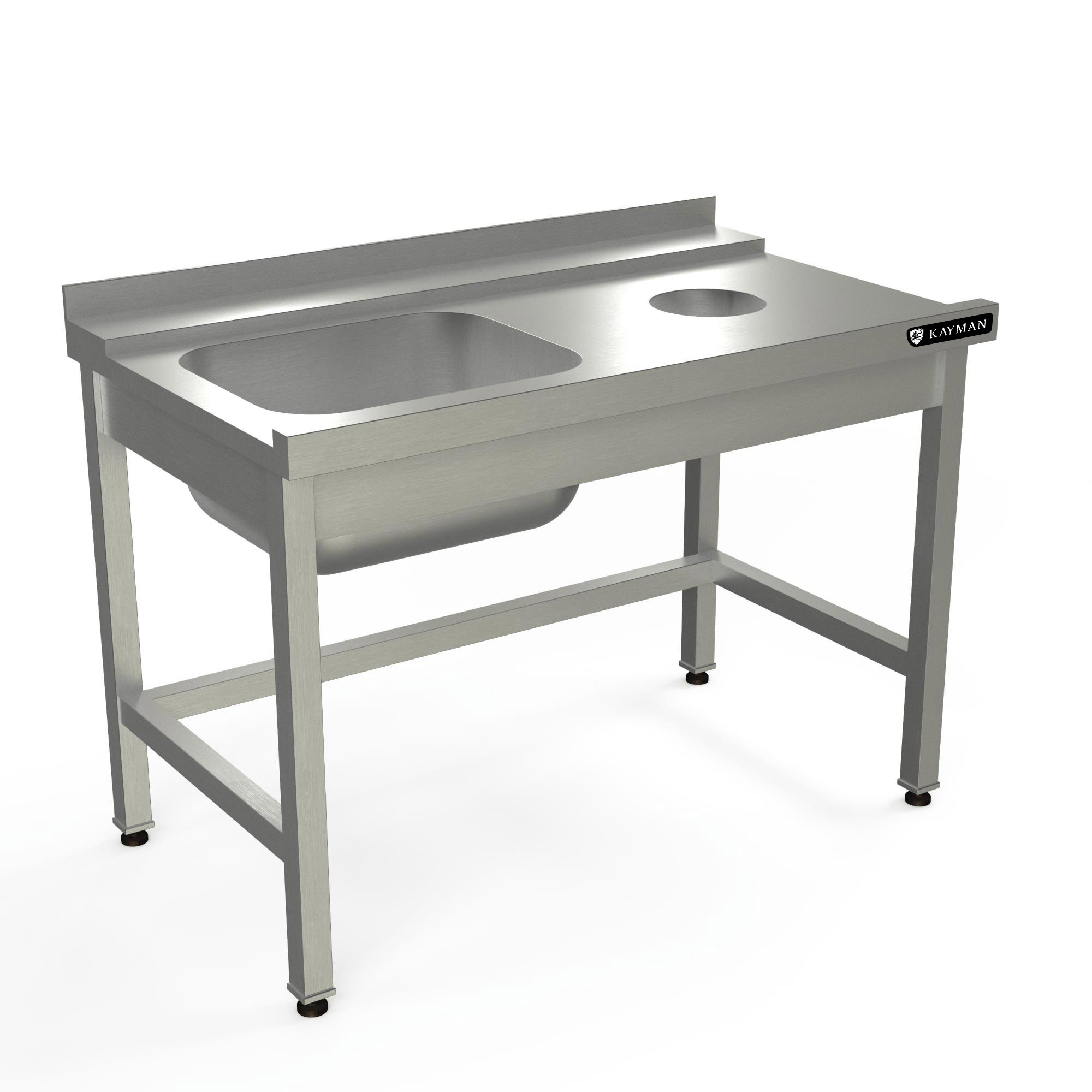 СТОЛ ДЛЯ ГРЯЗНОЙ ПОСУДЫ С НАПРАВЛЯЮШИМИ KAYMAN ДЛЯ П/М TATRA СПМ-323/1207 ПРАВЫЙ